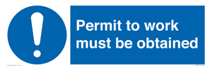 Permit to work must be obtained